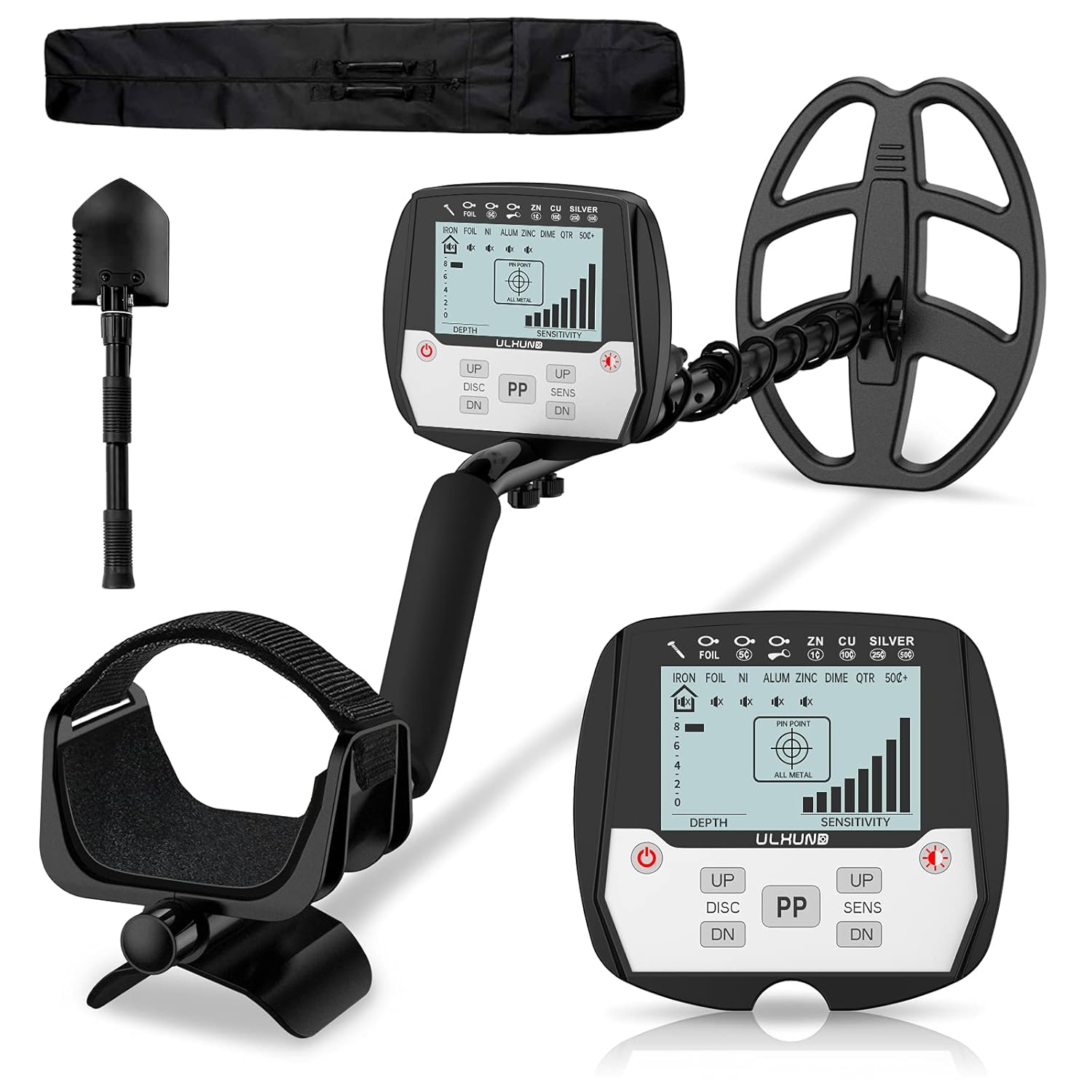 ULHUND Professional Metal Detector GC1073 [Disc & Notch & Pinpoint