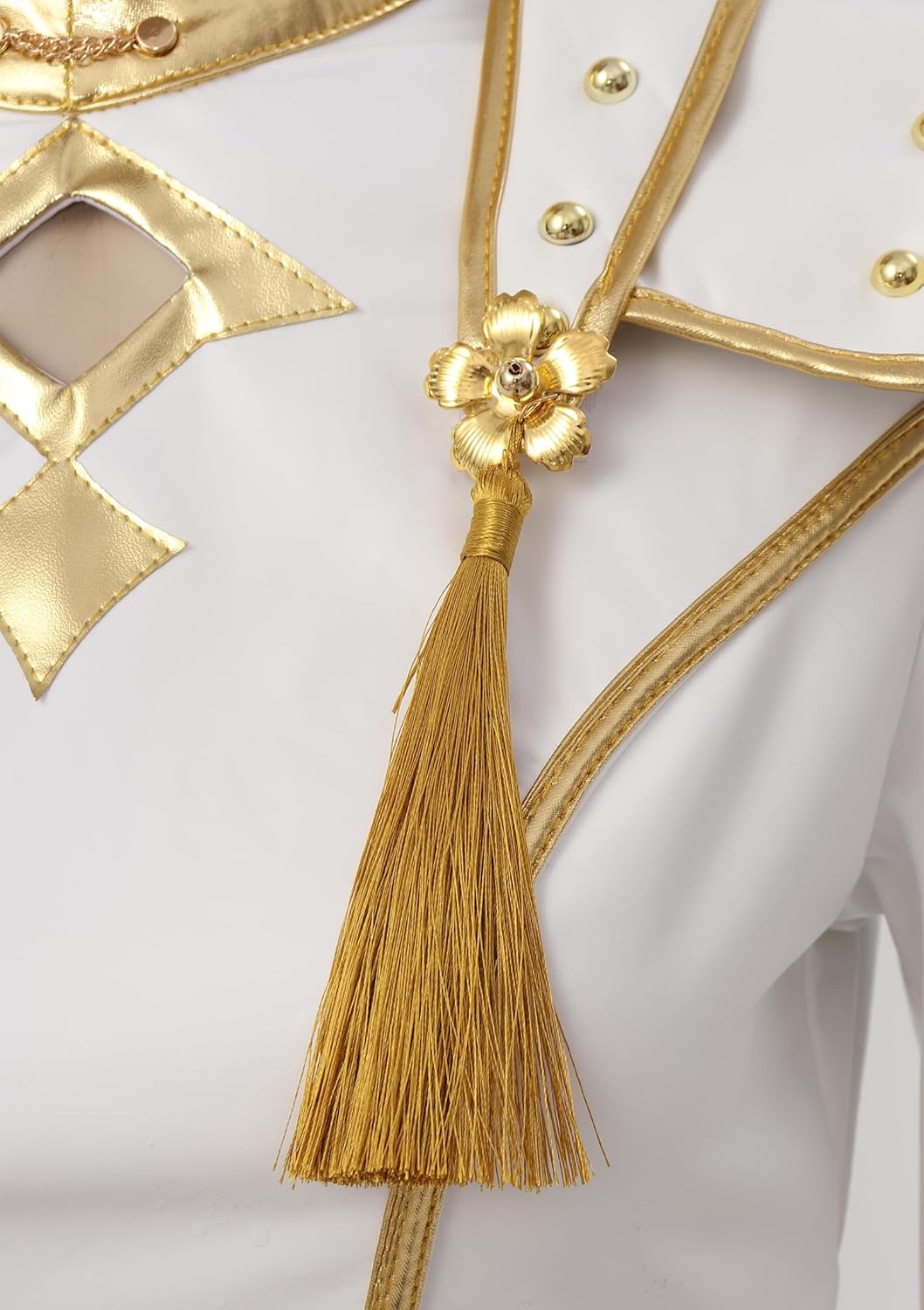 C-ZOFEK Anime Cosplay Outfits Women White Golden Singer Dance Performance Costume Halloween Top Pants - Image 3