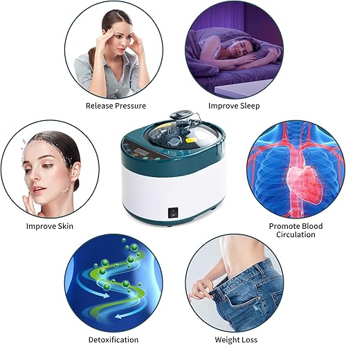 Miniatura 7 de Duthss Vaporizador portátil de sauna, generador de vapor de sauna de 4 litros con control remoto, olla de vapor para sauna casera de acero