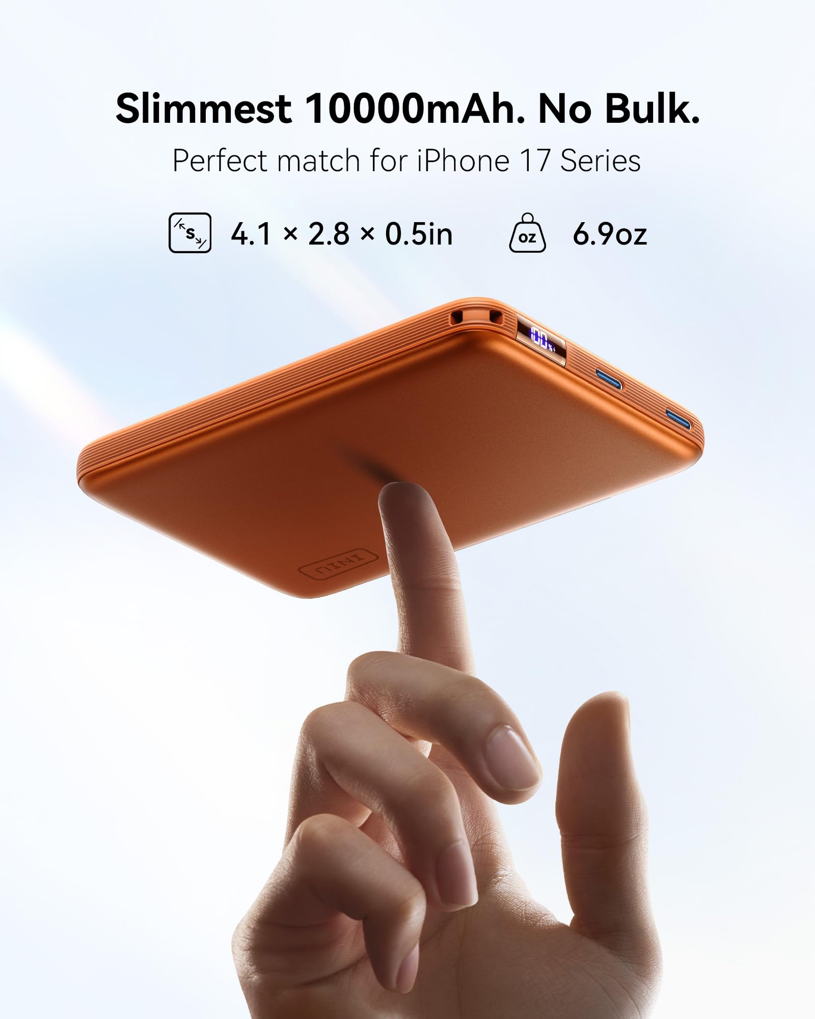 INIU for MagSafe Power Bank, 10000mAh Qi2 25W Kabelloses & 45W USB C Charge | Wireless Fast Charging, Magnetic Laden mit Kabel & LED Anzeige, Flugsichere Reise Gadget für iPhone 17-12 Serie
