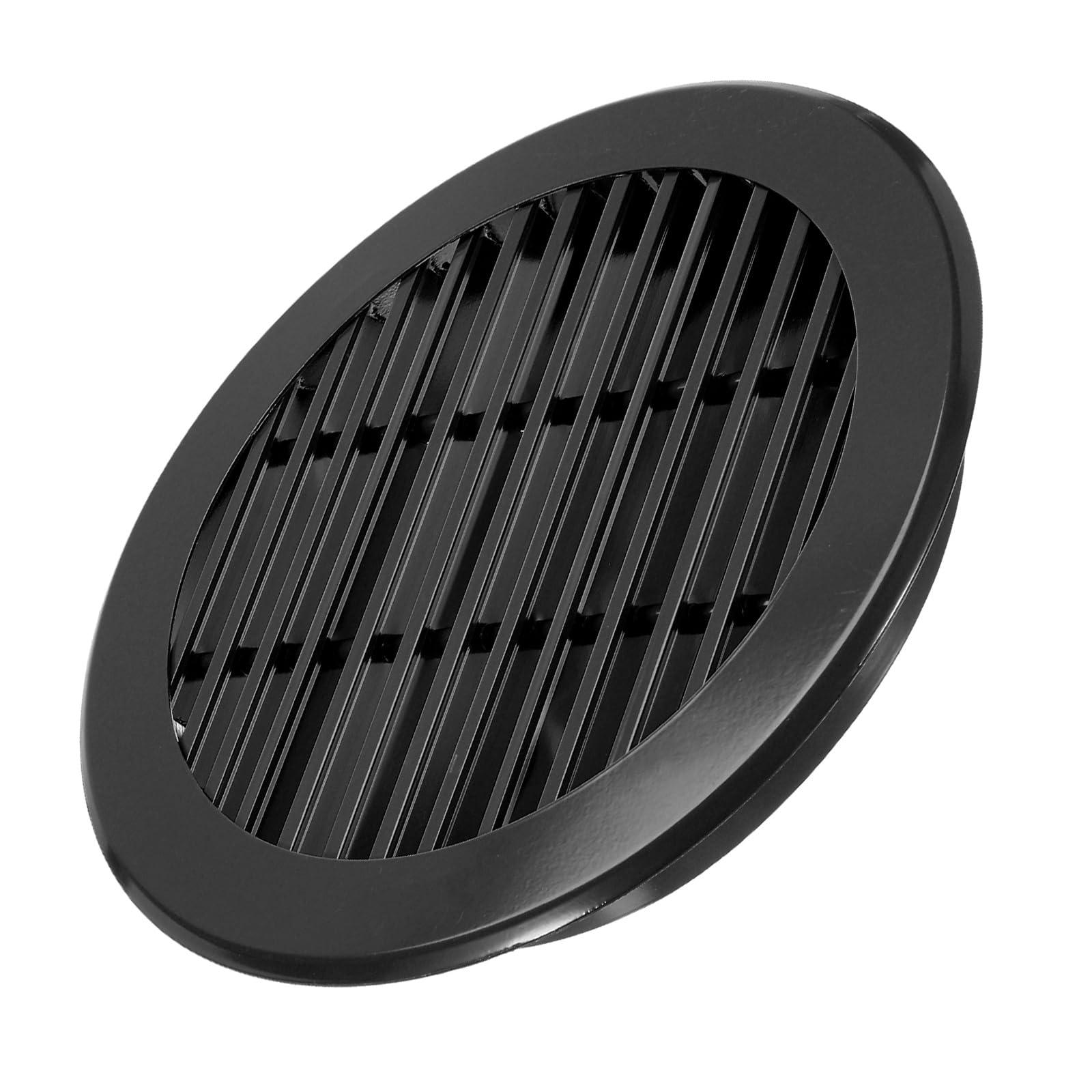 PATIKIL 10 Inch Round Ceiling Diffuser, Aluminum Register Circular Outlet Roofing Soffit Vent for Ceiling Wall HVAC Bathroom Kitchen Garage Duct Ventilation and Exhaust, Black