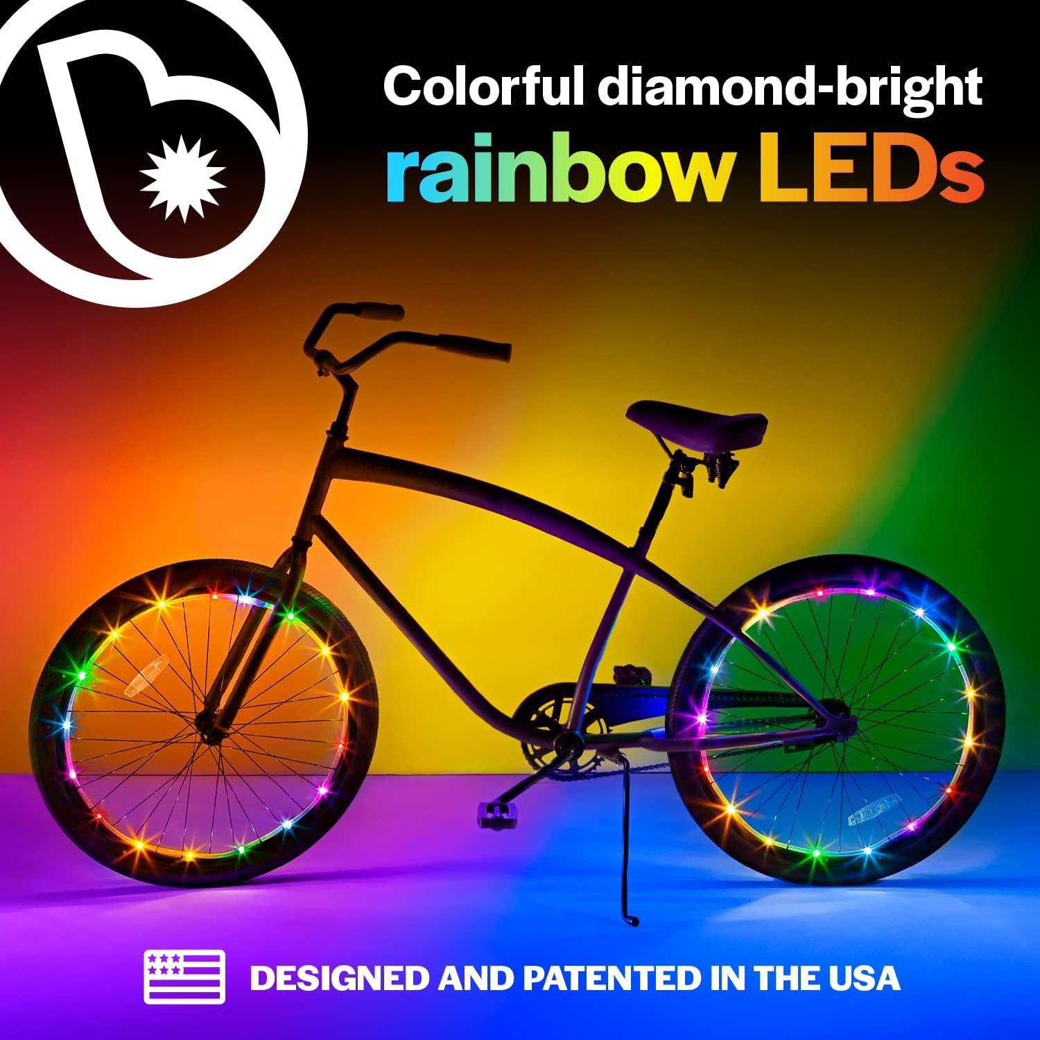 Brightz LED Bike Wheel Light & Light Up LED Kids Bike Horn Combo - 2-Pack of WheelBrightz Bicycle LED Spoke Light with HornBrightz Light Up LED Kids Bike Horn with 12 Unique Sound Effects : Sports & Outdoors