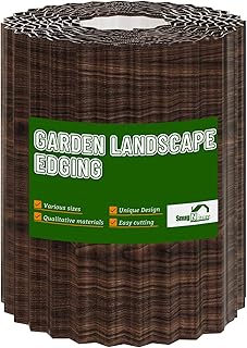 SnugNiture Corrugated Metal Garden Edging,8" x 20' Landscape Edging Border,Sturdy Metal Lawn Edging for Landscaping, Garden,Flower Bed and Yard
