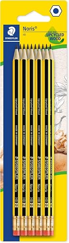 STAEDTLER 122-2 BK10 Noris Graphite Pencil with Eraser Tip - HB (Pack of 10)