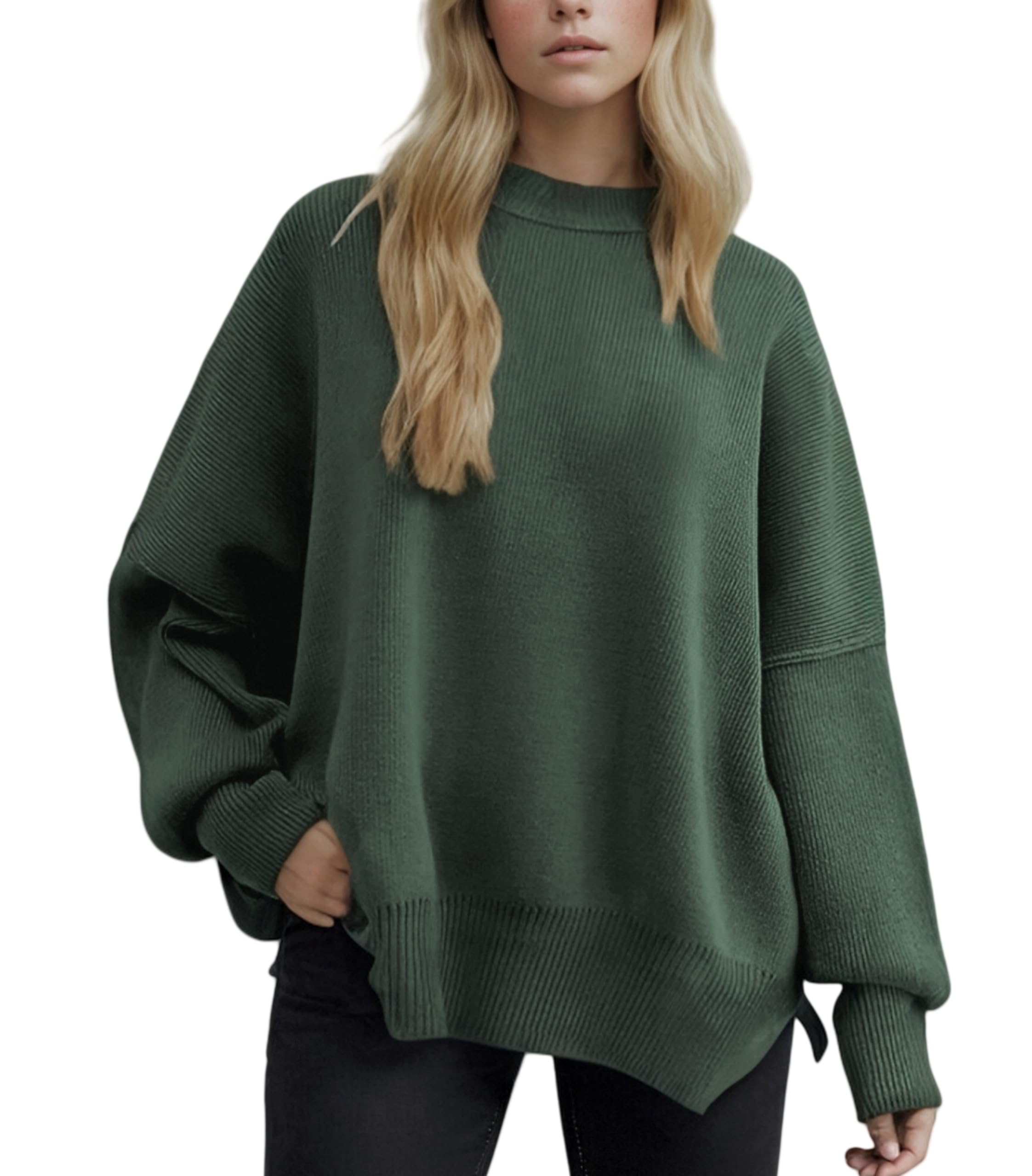Simier Fariry Women Oversized Slouchy Sweater Pullover Fall Winter Comfy Urban Business Casual Long Sleeve Tunic Legging