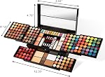 MISS ROSE M 187 Colors Maquillage Palette, Kit de maquillage professionnel pour les femmes Kit complet, Tous en un maquillage pour les femme & Débutant,incluez Eyeshadow, Lipstick,Eyeliner,Conceler, Brosse de maquillage(007 Jeu)