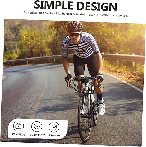 Miniatura 4 de Cesta de hierro para bicicletas, bicicletas para niños, cesta de bicicleta para niños, scooter, cestas de alambre de bicicleta, cestas de bicicleta