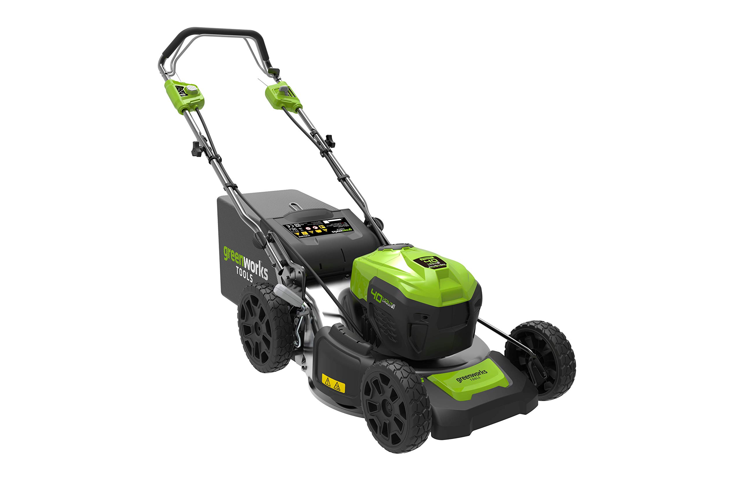 Greenworks GD40LM46SP Tondeuse à Gazon Sans Fil Autopropulsée avec Moteur Sans Brosse pour Grandes Pelouses Jusqu'à 600m², Largeur de Coupe 46 cm, Sac 55L SANS Batterie 40V Ni Chargeur, Garantie 3 Ans