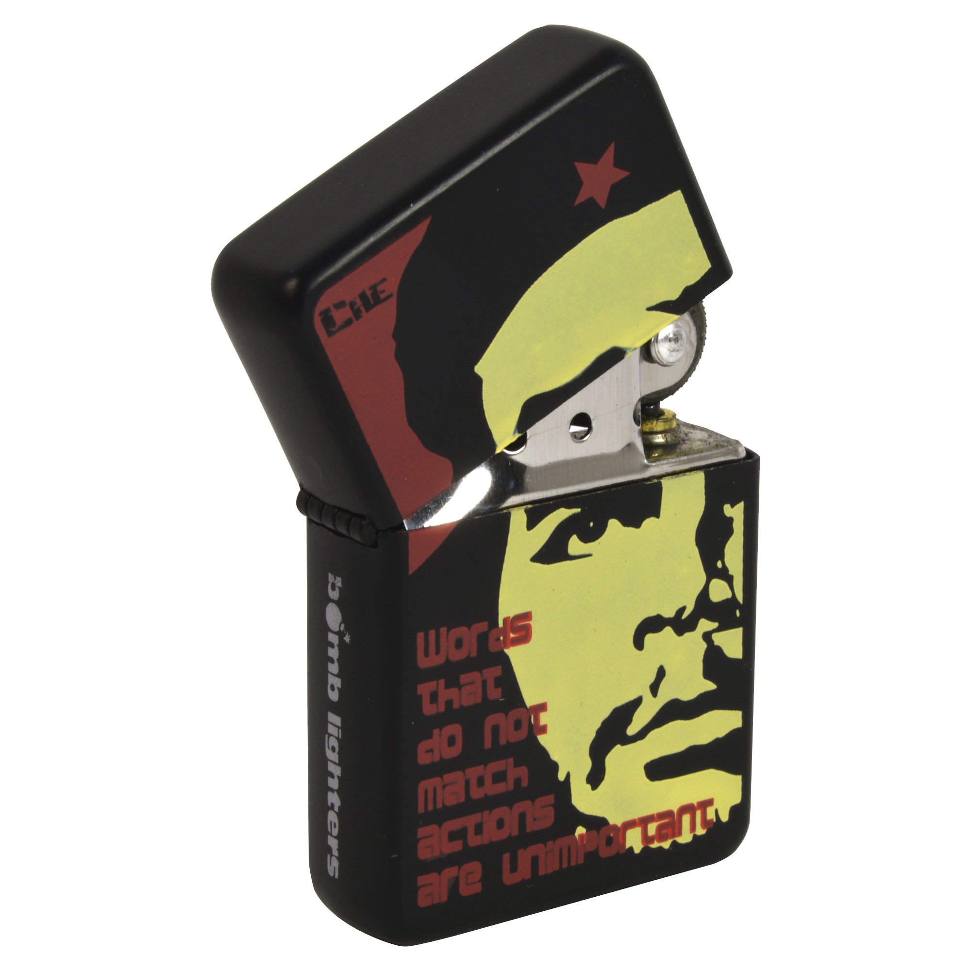 Che Guevara Windproof Lighter. Matt Black Finish