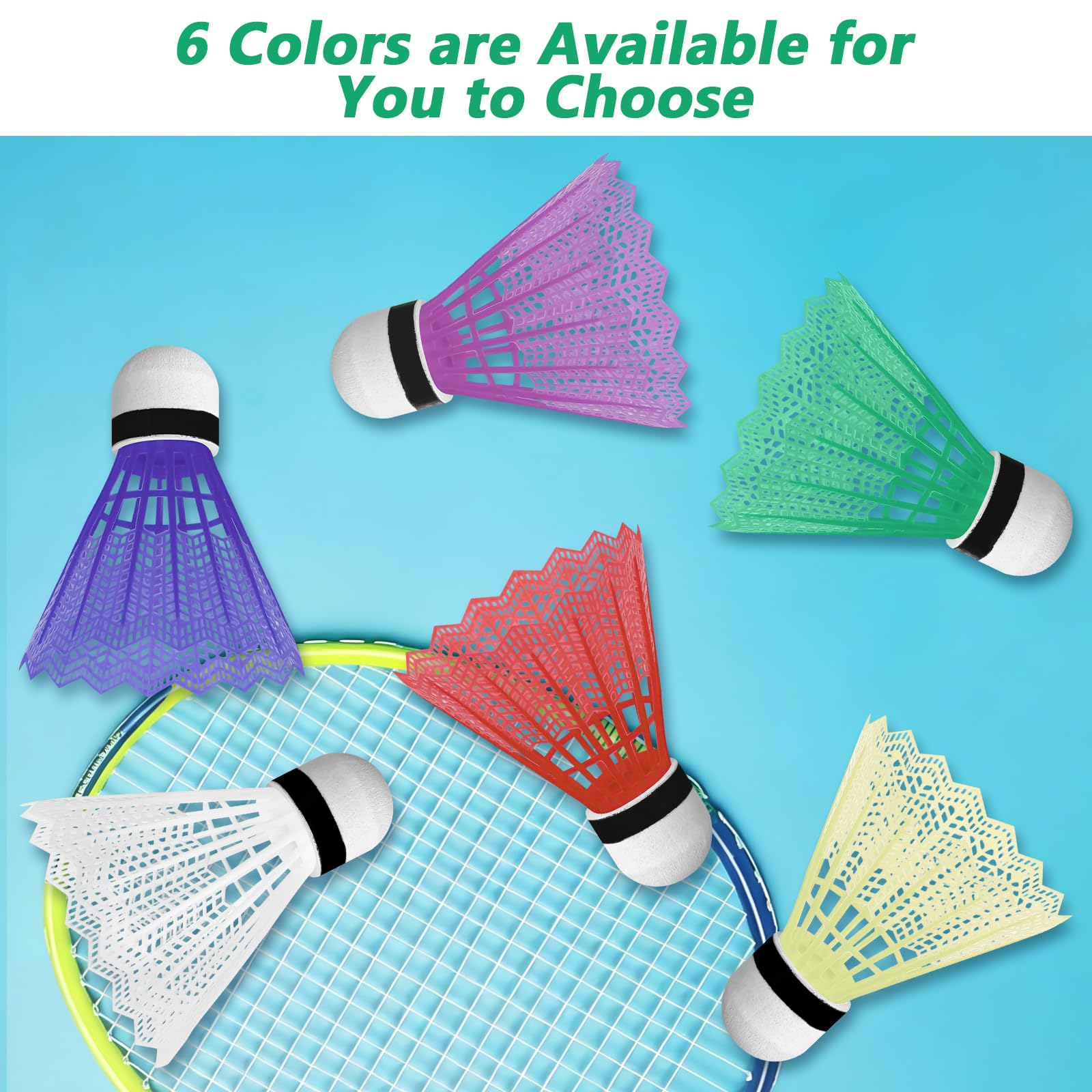 3 Pezzi Volani In Nylon Per Badminton, Resistenti Al Vento, Palle Di Plastica Per Allenamento, Durevoli Per Palestra - 3