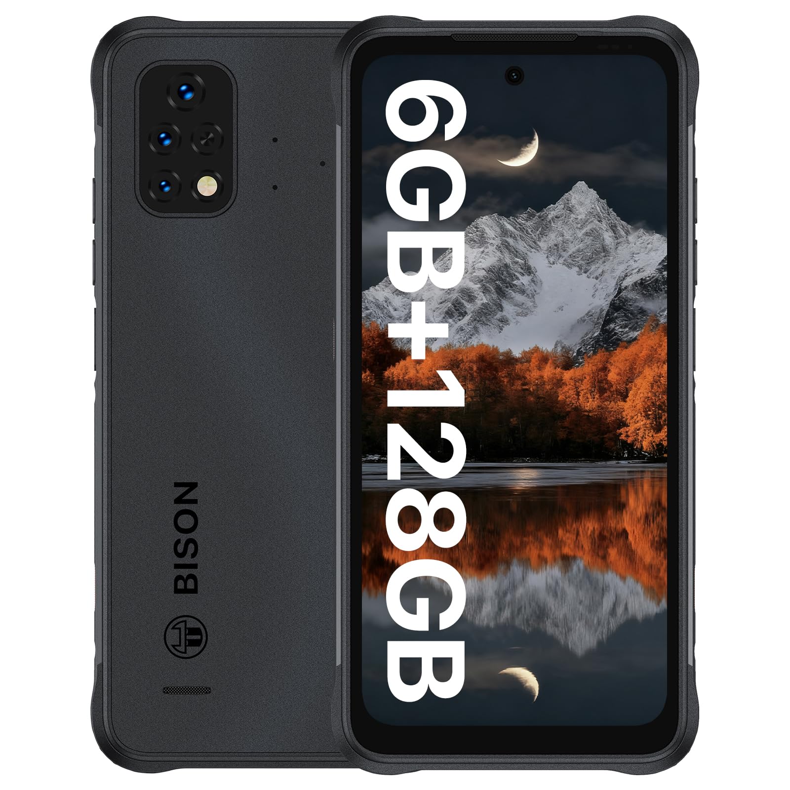 UMIDIGI BISON ブラック UMIDIGI Bison 2 NFC Rugged Smartphone 2023, Android 12 with Helio