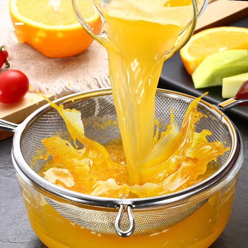 Espumadera de Cocina de Acero Inoxidable, Espumadera de Aceite Duradera, Agarre cómodo, colador de Malla Fina, Herramientas de Cocina (Size : XL)