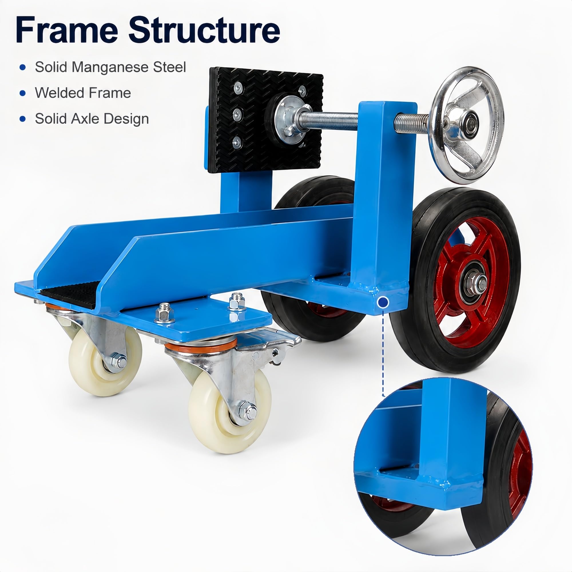 Plattenwagen mit U-Kanal for Glas, Stein und Holzplatten | Gummi-Kontaktpads säumen die Klemmrückseite und den Kanal(12cm/4.7in)