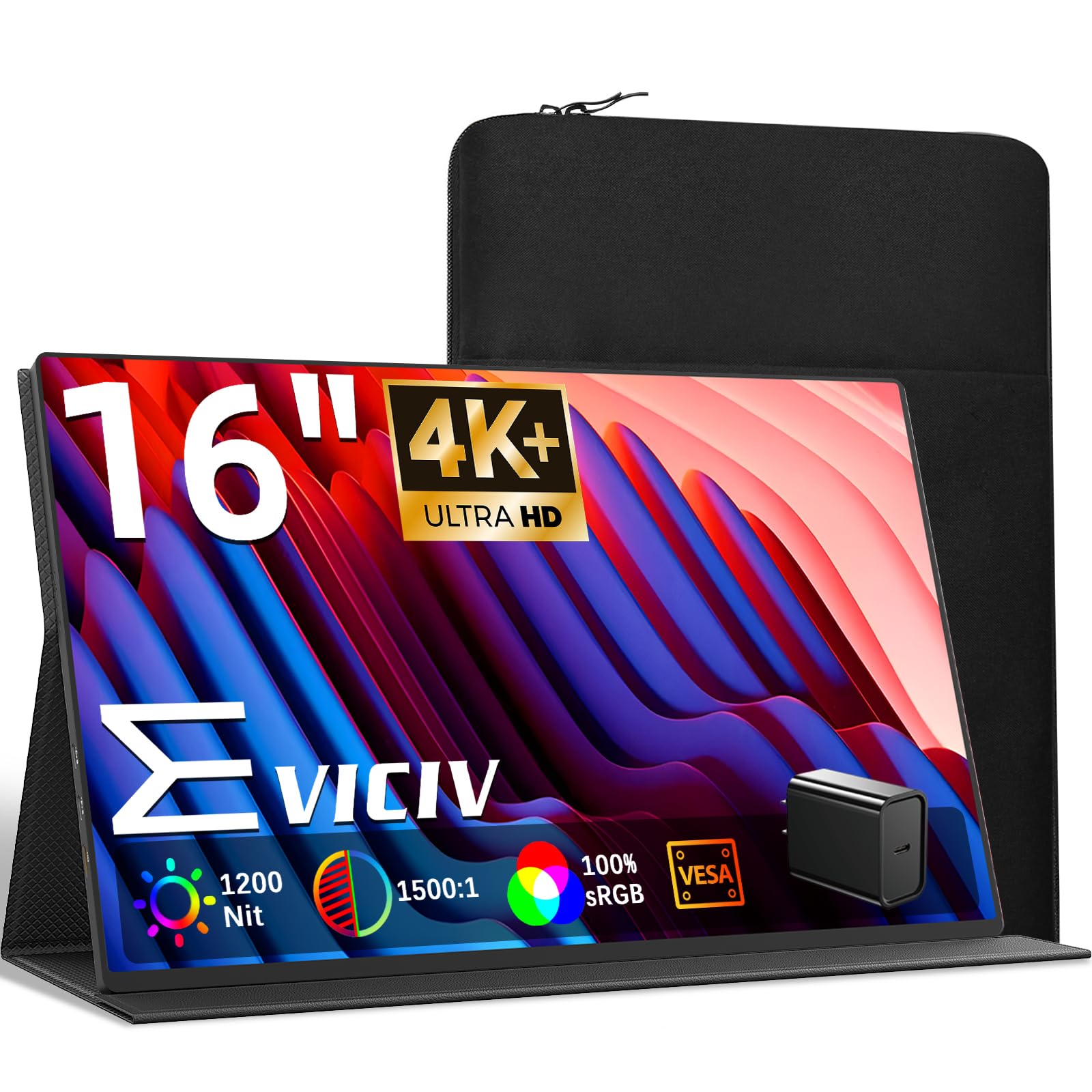 【EVICIV】ディスプレイ ブラック モバイルモニター タッチパネルモニター】EVICIV モバイルモニター 15.6インチ フルHD