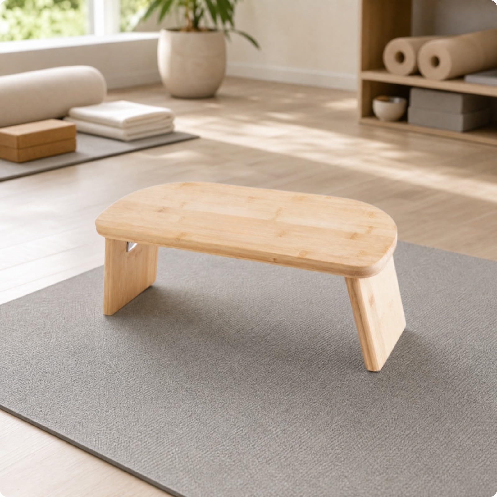 TISHITA Banco Plegable Stretching con Motivo Resistente Banco Arrodillamiento con Asiento Rectangular Redonado Cómodo para Hogar