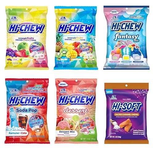 Miniatura 24 de HI-CHEW Mezcla de Bayas, Paquete de 6 Bolsas, 3.17 oz cada una - Mora, Cereza, Frambuesa, Dulce Suave y Masticable Único y Divertido - Imensamente