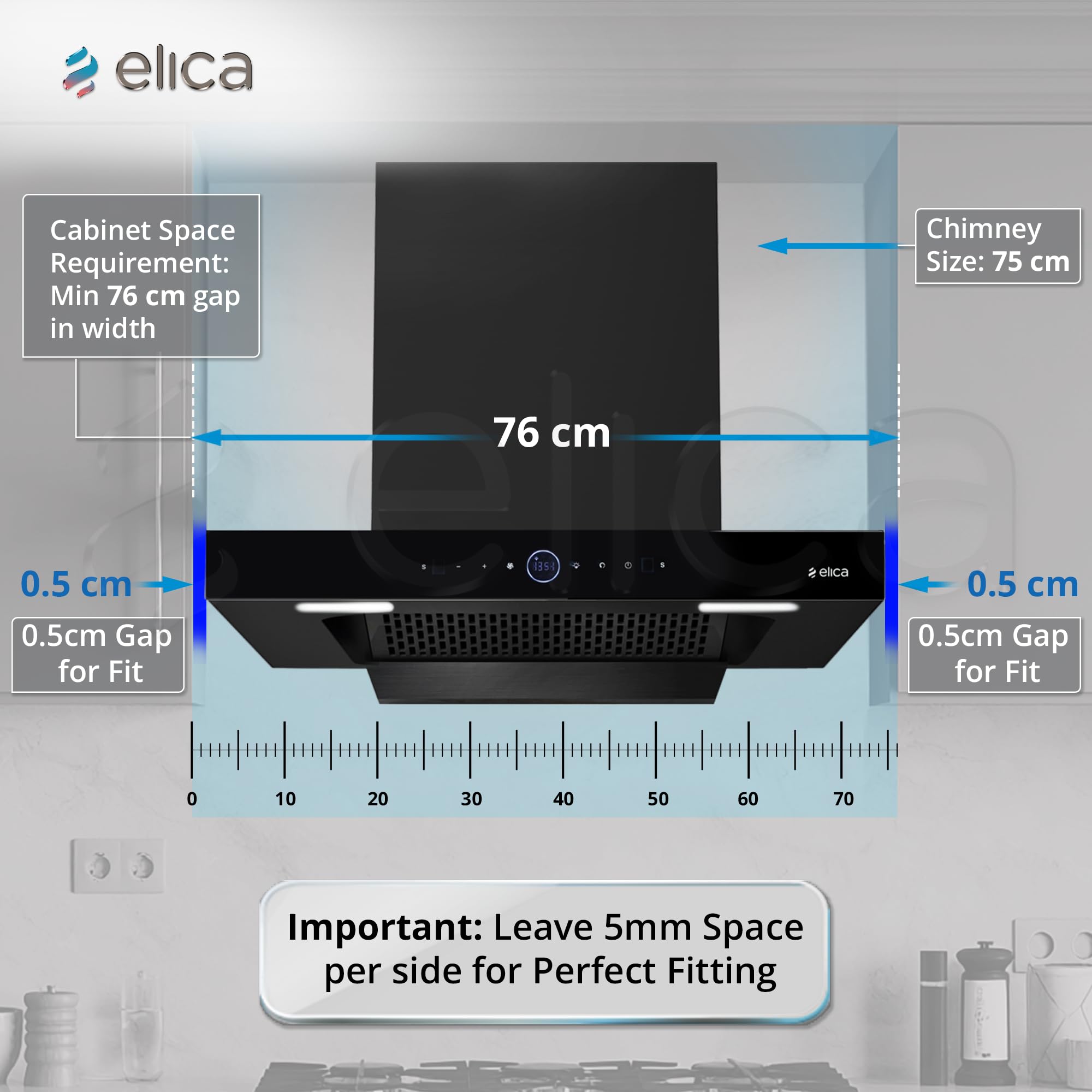 Elica SPT PRO PLUS Chimney - Powerful & Filterless -3