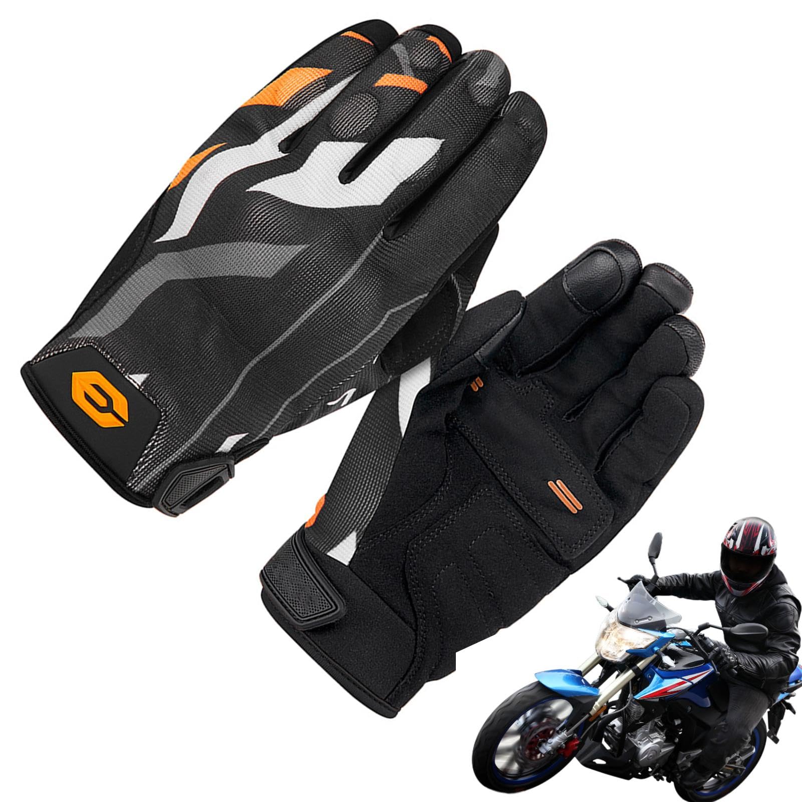 Guanti da moto traspiranti, guanti da equitazione per moto,Guanti estivi | da equitazione e bici da cross - Guanti da motociclista per uomo Moto, guanti da moto antiscivolo per protezione dura delle n