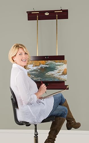 Miniatura 4 de Rue - Caballete de pared y pintado, mediano, 32 pulgadas de ancho, hasta 40 pulgadas de alto, caoba