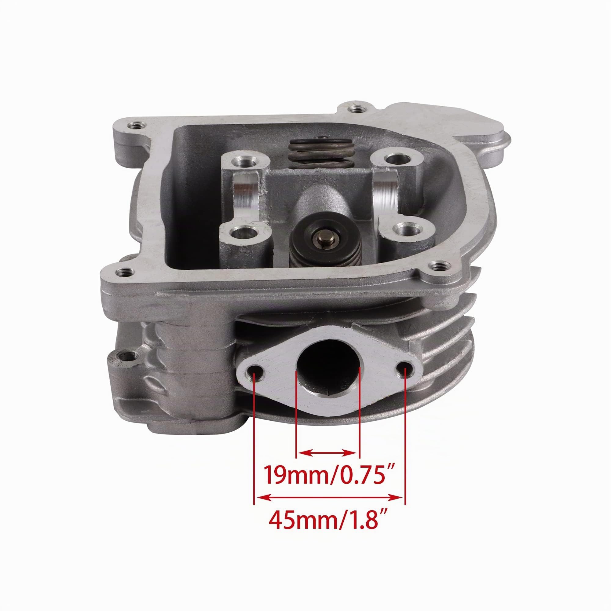 WOOSTAR 47mm Cilindro con Testata con Anello Pistone Kit e Guarnizioni Assemblea Sostituzione per GY6 72cc 80cc Taotao 49cc 50cc 4 Tempi 139QMB 139QMA Motore Scooter Ciclomotore ATV