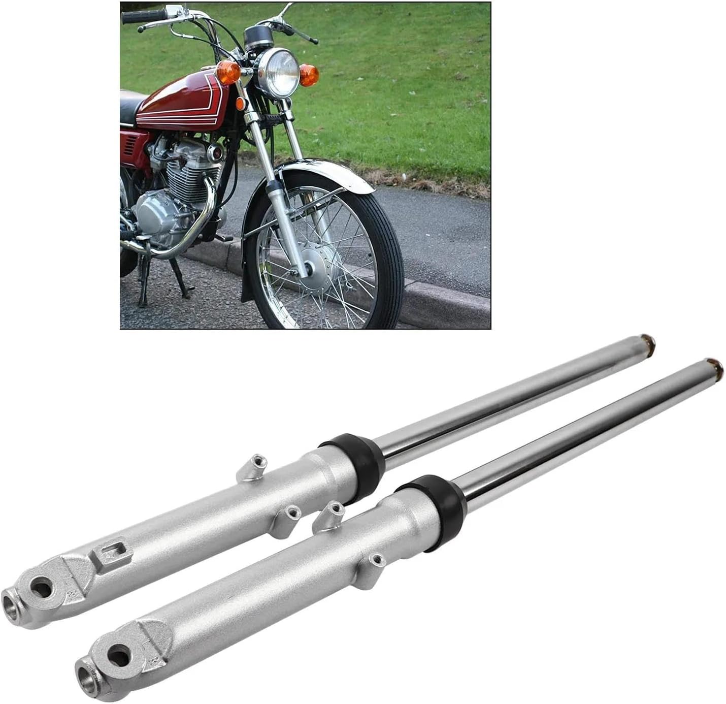 27 "フロントフォークチューブショックアブソーバーサスペンションに適合する1969-1979 CT90 トレイルバイクオー 27 インチ フロントフォークオイルショックアブソーバーフロントフォークショックサスペンションフロントフォークチューブステンレス鋼ホン 27 "フロントフォークチューブショックアブソーバーサスペンションに適合する1969-1979 CT90 トレイルバイクオー