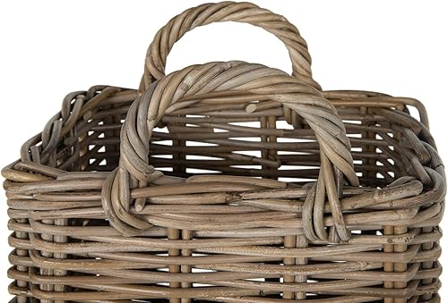 Miniatura 3 de KOUBOO Kobo - Paragüero cuadrado con cierre de metal para agua, cesta de almacenamiento gris