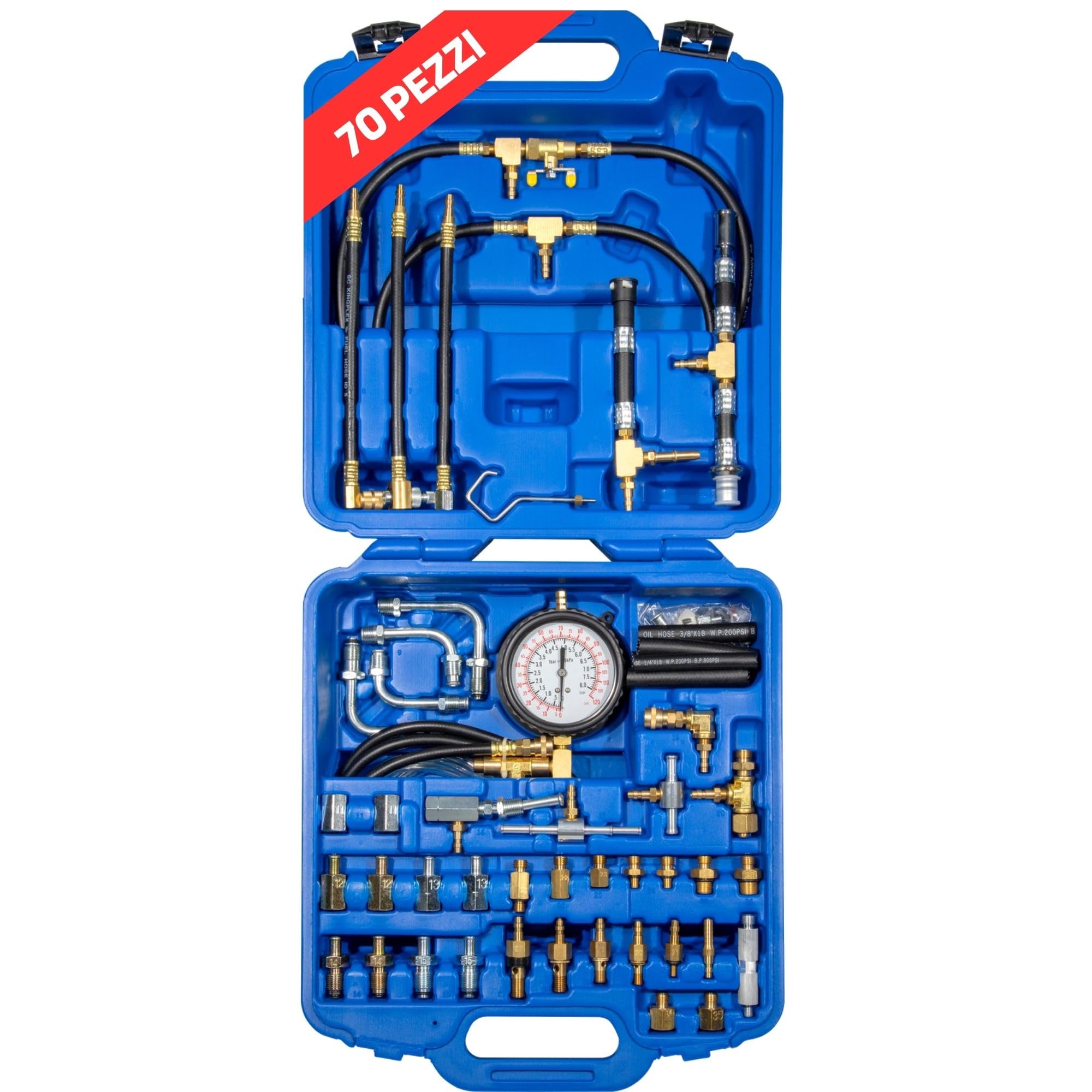 SW-Stahl 26073L Set Misurazione Pressione Carburante, Tester Motore