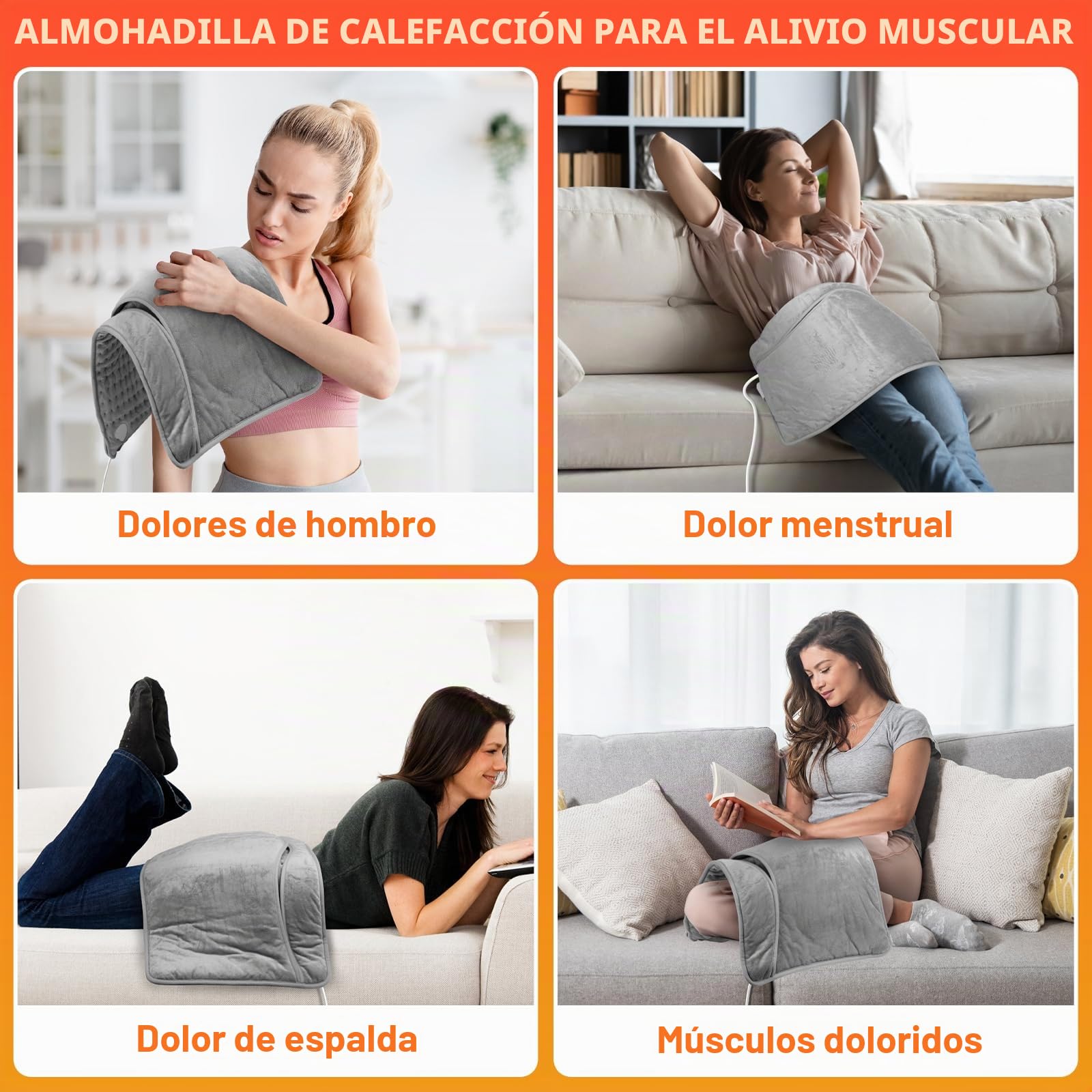 Anpress Calientapiés Eléctrico, Calentador de Pies Fríos para el Hogar y la Oficina, Calienta Pies Electrico, Terapia de Calor Relajante, Calentamiento Rápido Calienta Pies para Mujer Hombre, 74*40cm