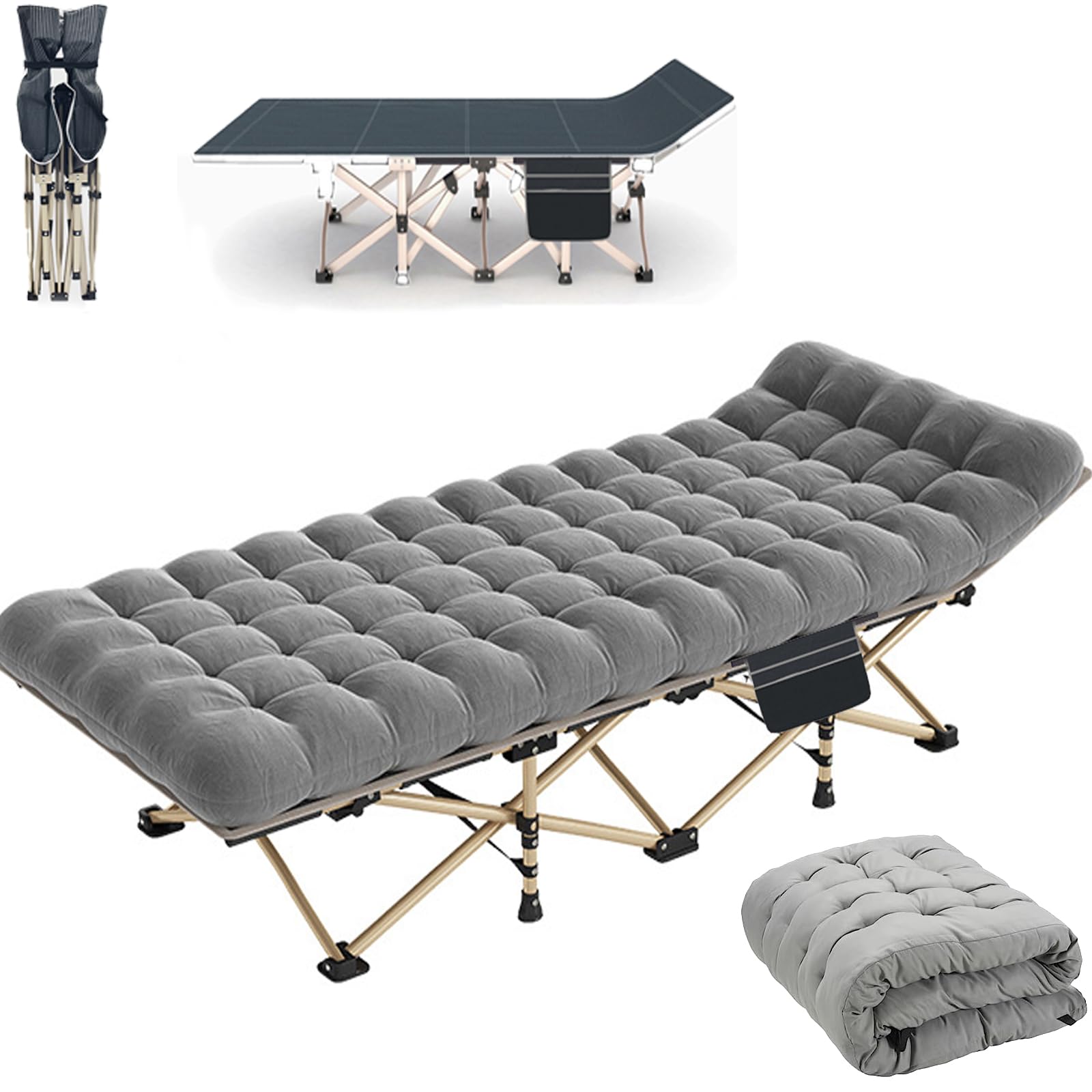 ETSG XXL Portable Folding Camping Cot,Oversize 31.5in Width Sleeping