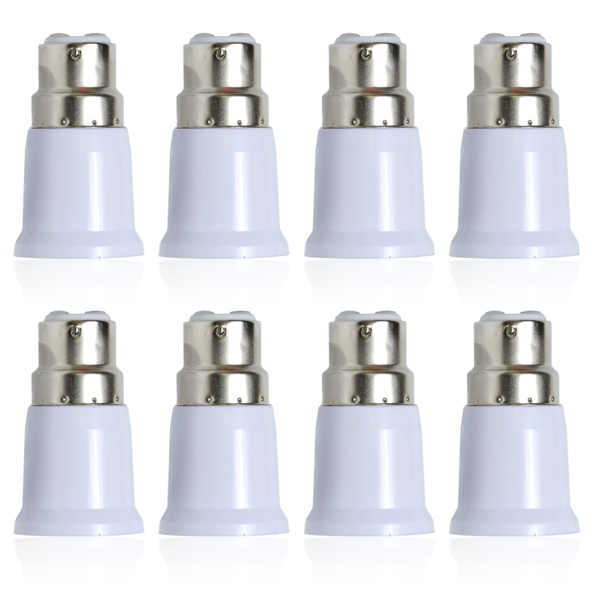 XIYING 8 Pcs B22 to E27 Adapter, Light Socket Bulb Adapter Bayonet to Screw for Kitchen Living Room and Bedroom