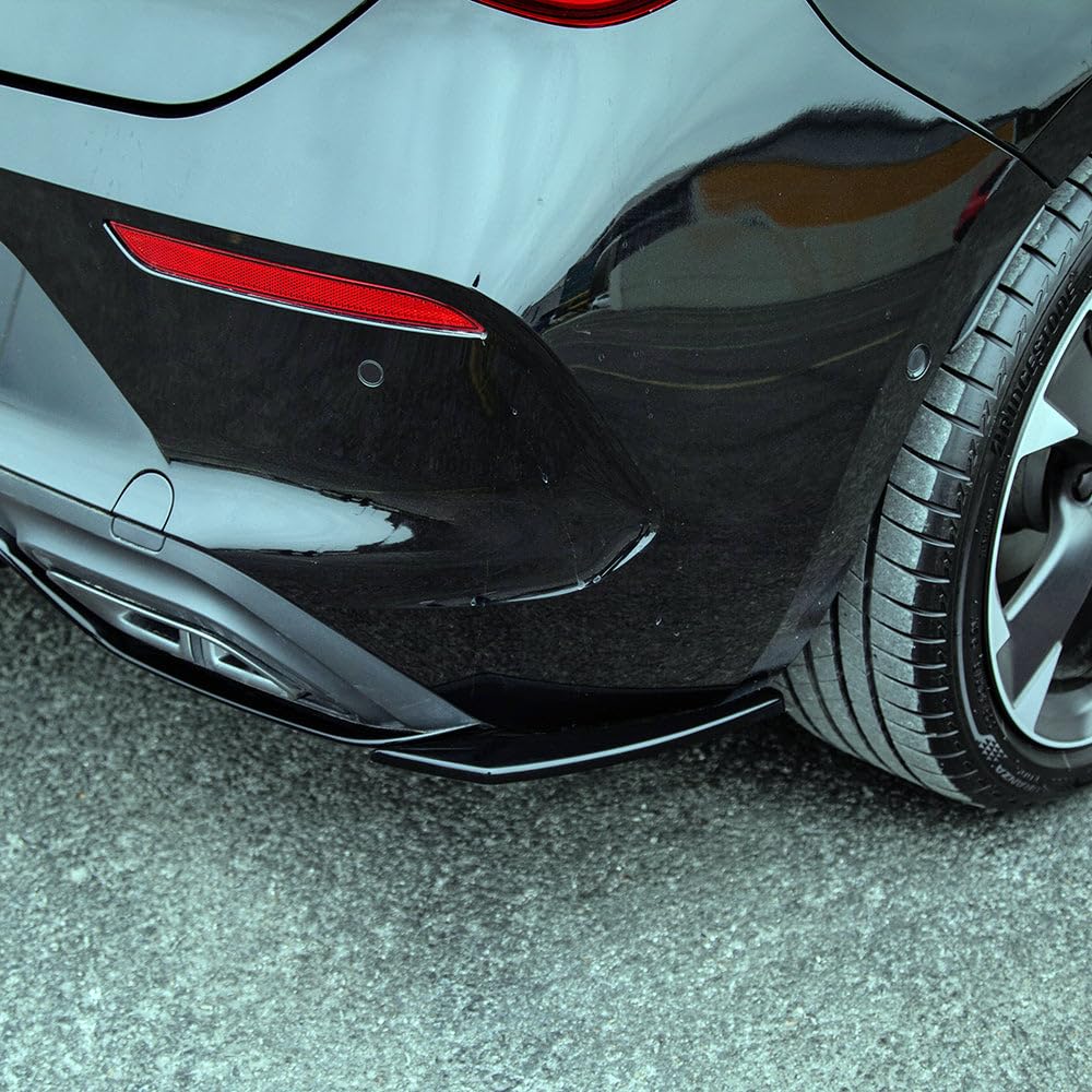Oneway Difusores Laterales Traseros compatibles con Cupra Leon HB 2020- - Negro Brillante