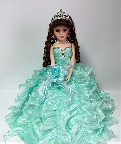 Jmisa - Muñecos de porcelana con paraguas de 18 pulgadas, membrillo y anos, verde menta