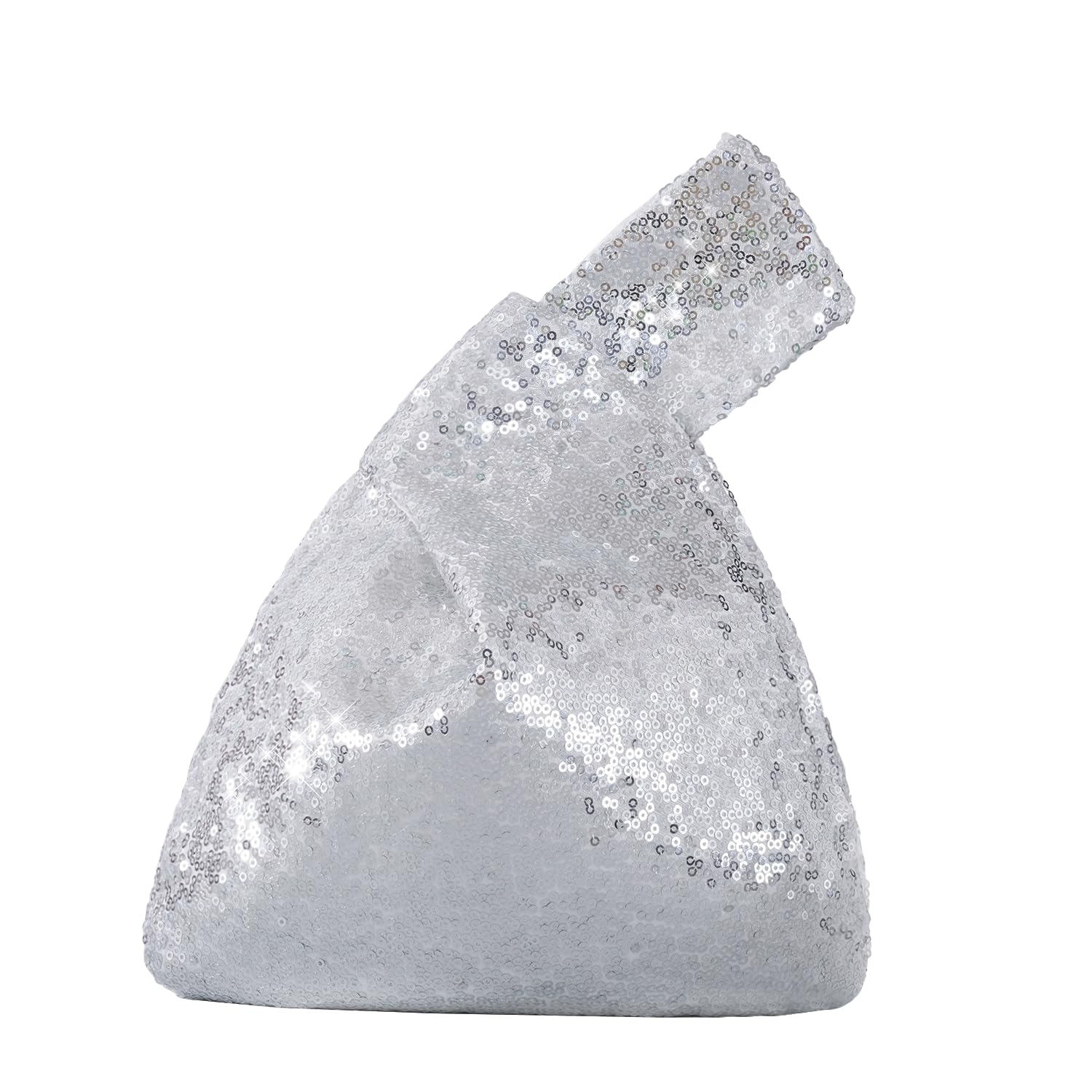 Eternal Beauty Sequin Wrist Bag, Women's Mini Portable Wristlet Knot Pouch, Sparkly Small Cute Evening Wallet Handbag Purse