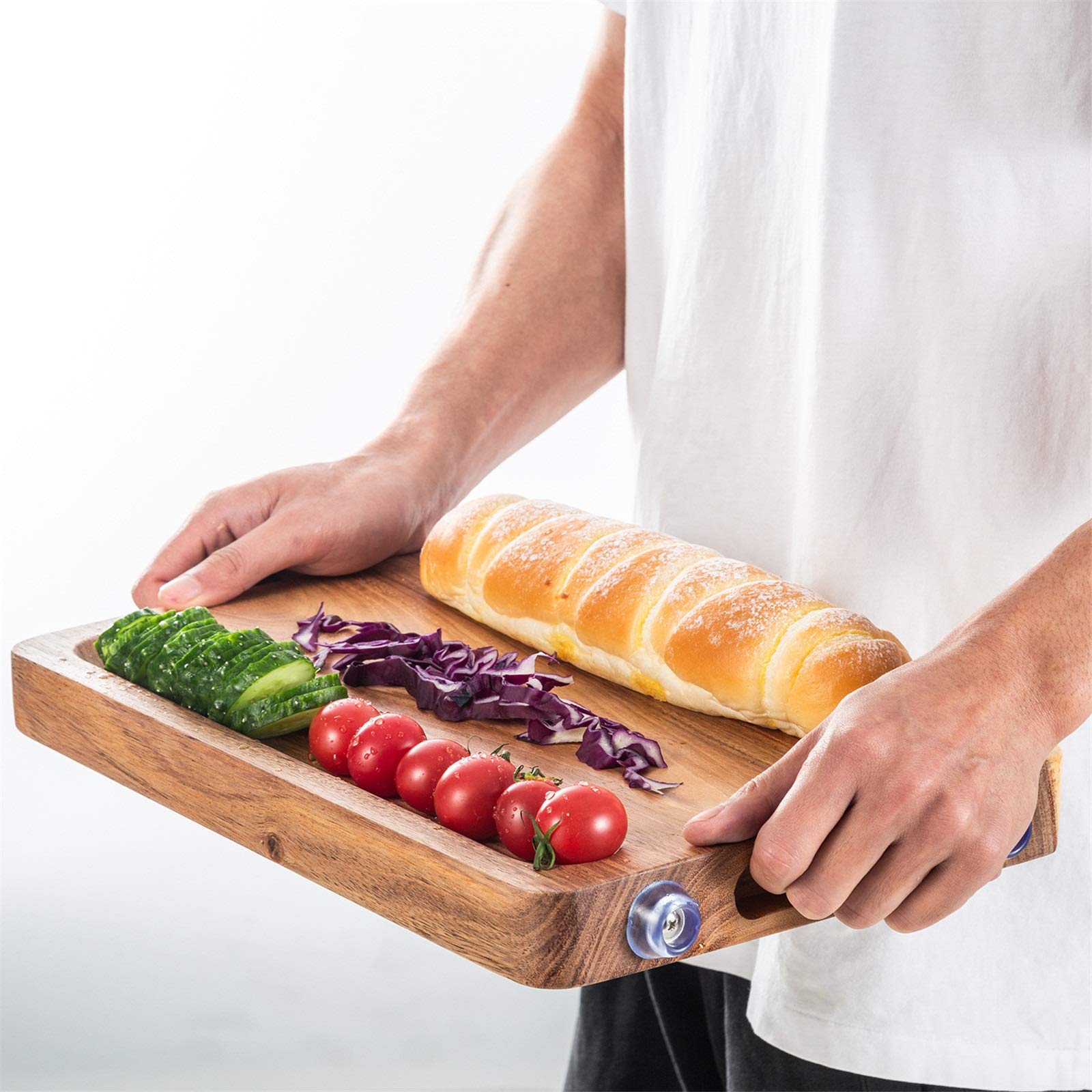 Desek do krojenia Drewniana deska do krojenia Drewniana taca Drewno akacjowe Kwadratowa deska wiertnicza Restauracja Kuchnia Wielofunkcyjna Drewniana taca