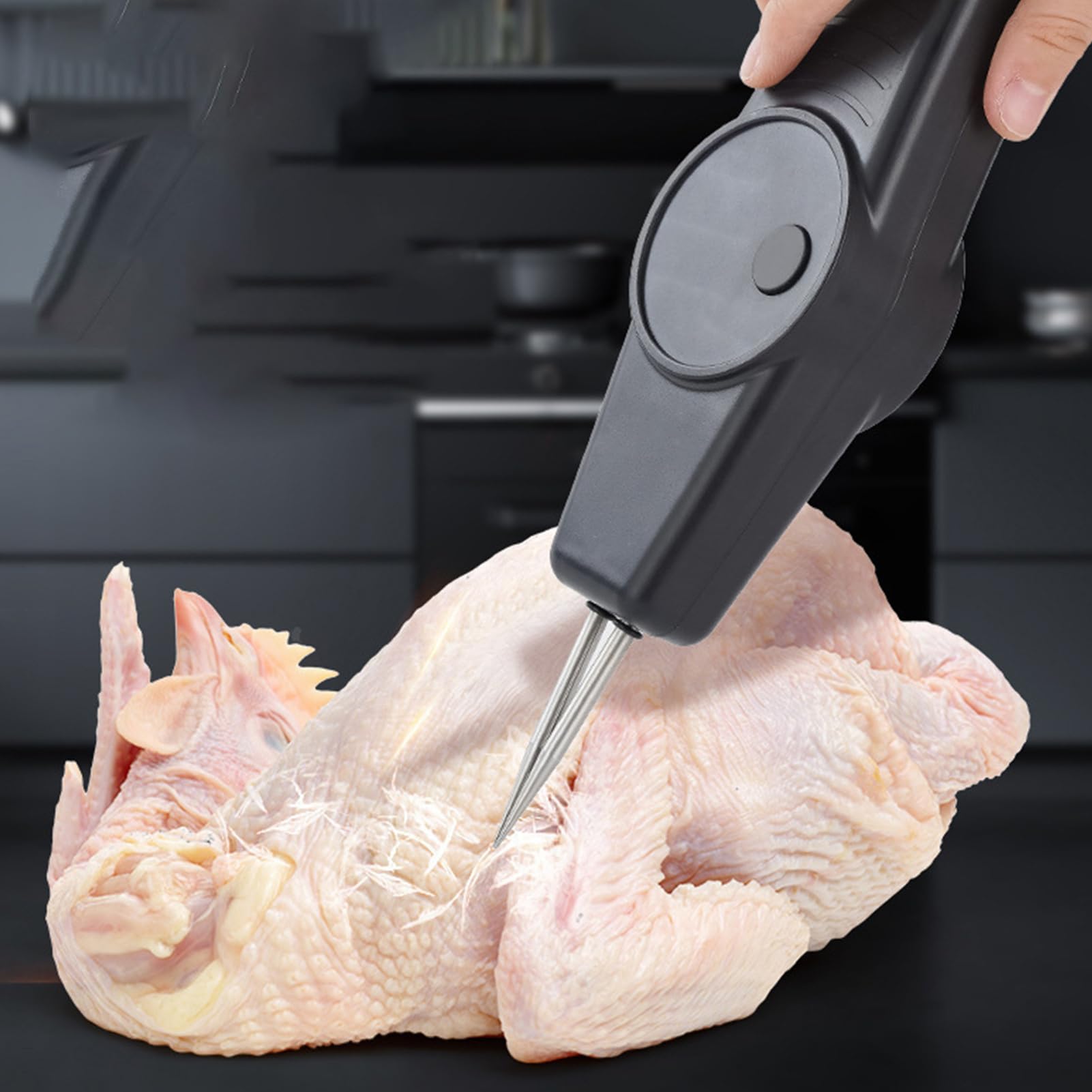 Handheld Chicken Plucker, Hair Removal Tool, Stainless Steel Defeatherer, Manual Quill Extractor, Ideal for Poultry Processing, Farm Use, Butcher Prep, Outdoor Cleaning Task