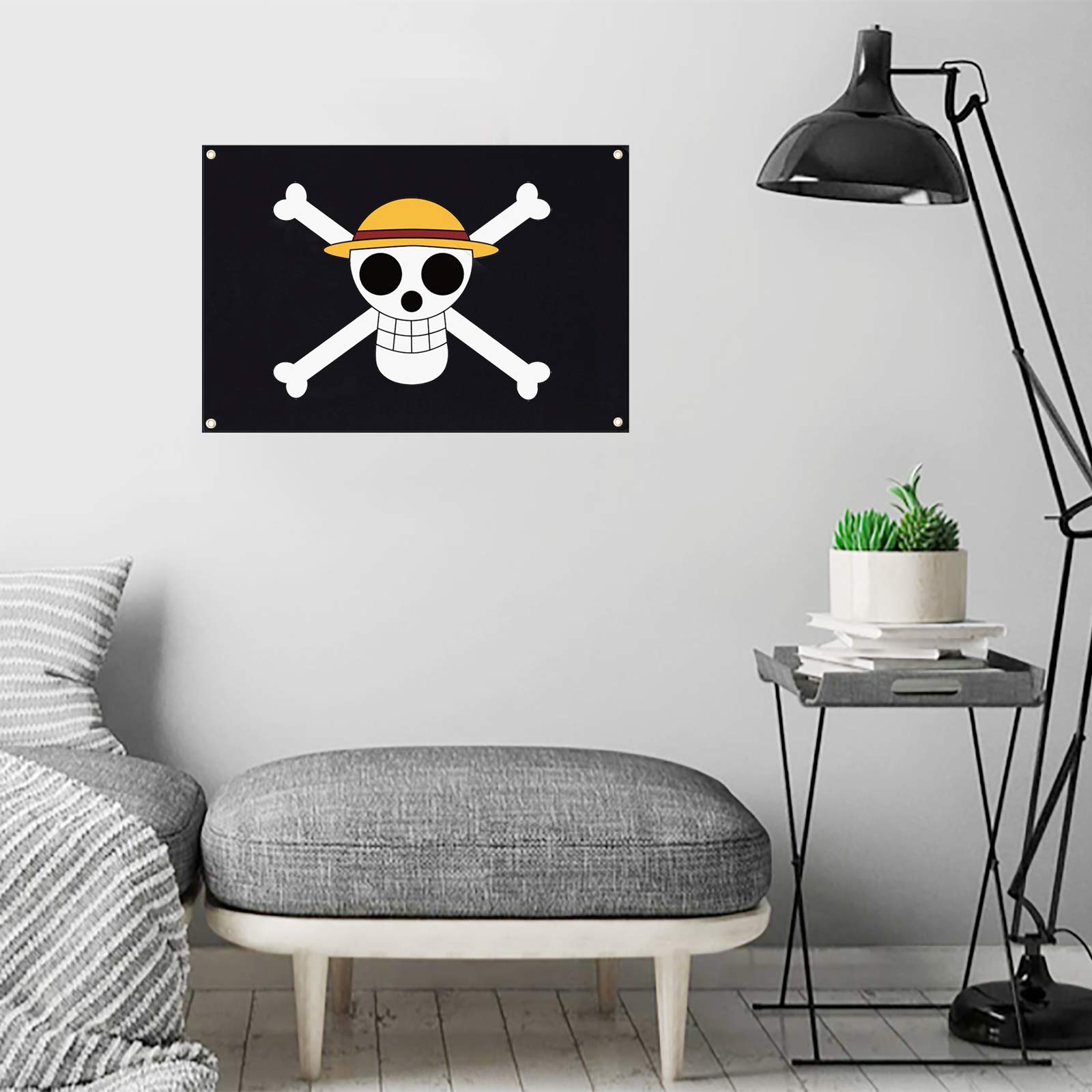 Buy 35.5x23.6 Polyester Luffy One Piece Jolly Roger Pirate Flag One