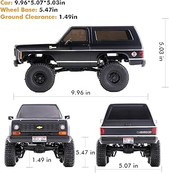 FMS FCX24 K5 BLAZER RTR ブラック FMS 1:24 FCX24 Chevrolet K5 Blazer Brushless RTR