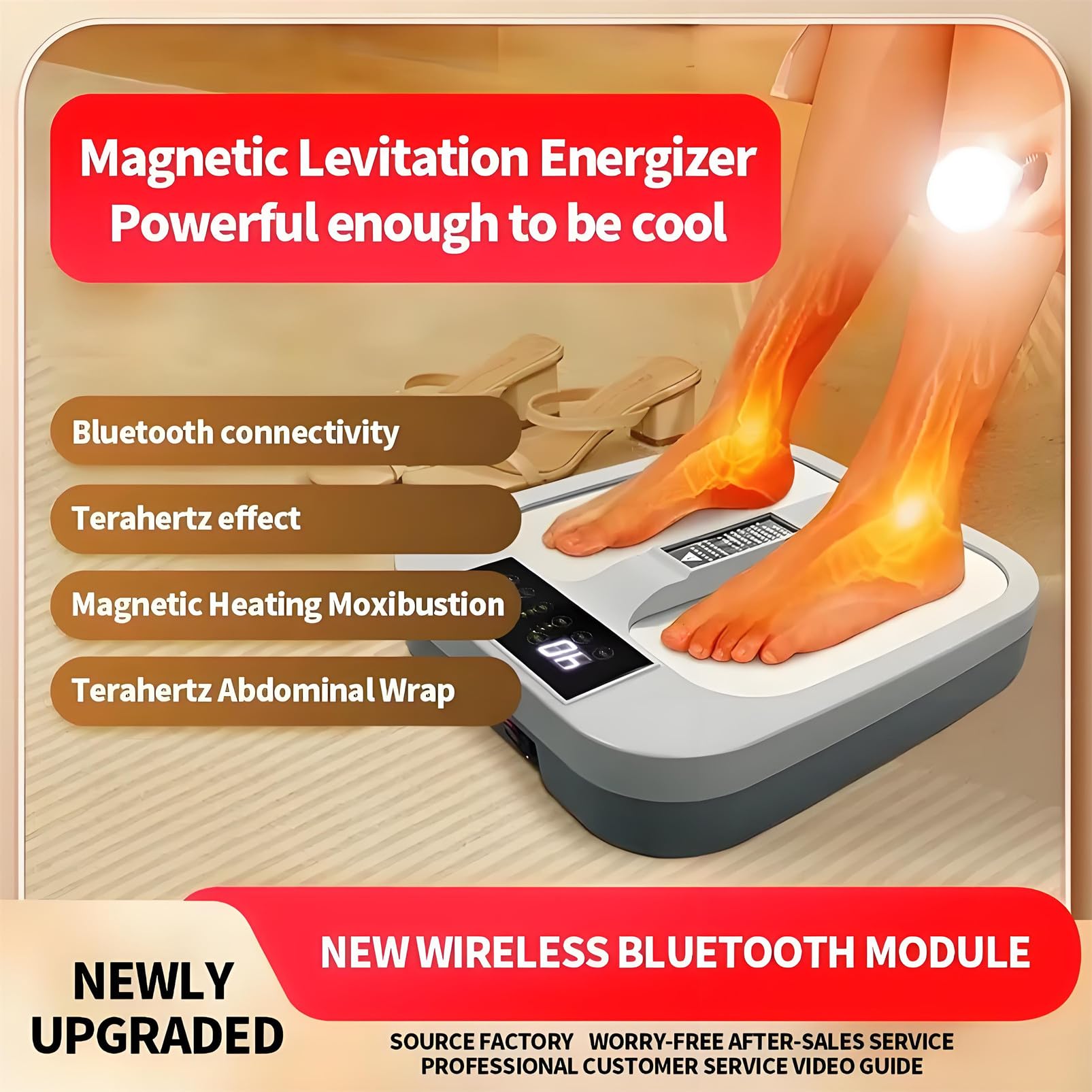 Masseur de Pieds thérapeutique térahertz P90 300 W avec Chaleur lointaine, télécommande pour soulager la Douleur, améliorer la Circulation, Cadeau de détente