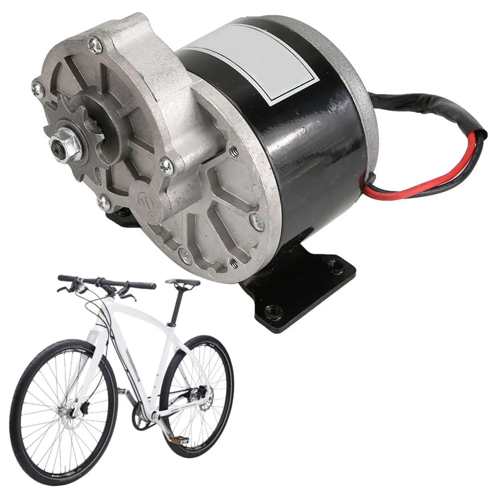 Motor eléctrico reductor de engranajes de 12 V y 250 W con piñón de 9 dientes, reductor de CC cepillado (1 unidad)