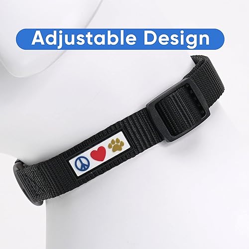 Vista 52 de Pawtitas Collar personalizado para perro, collar de perro pequeño, bordado con nombre, número de teléfono, collar de cachorro, collar ajustable