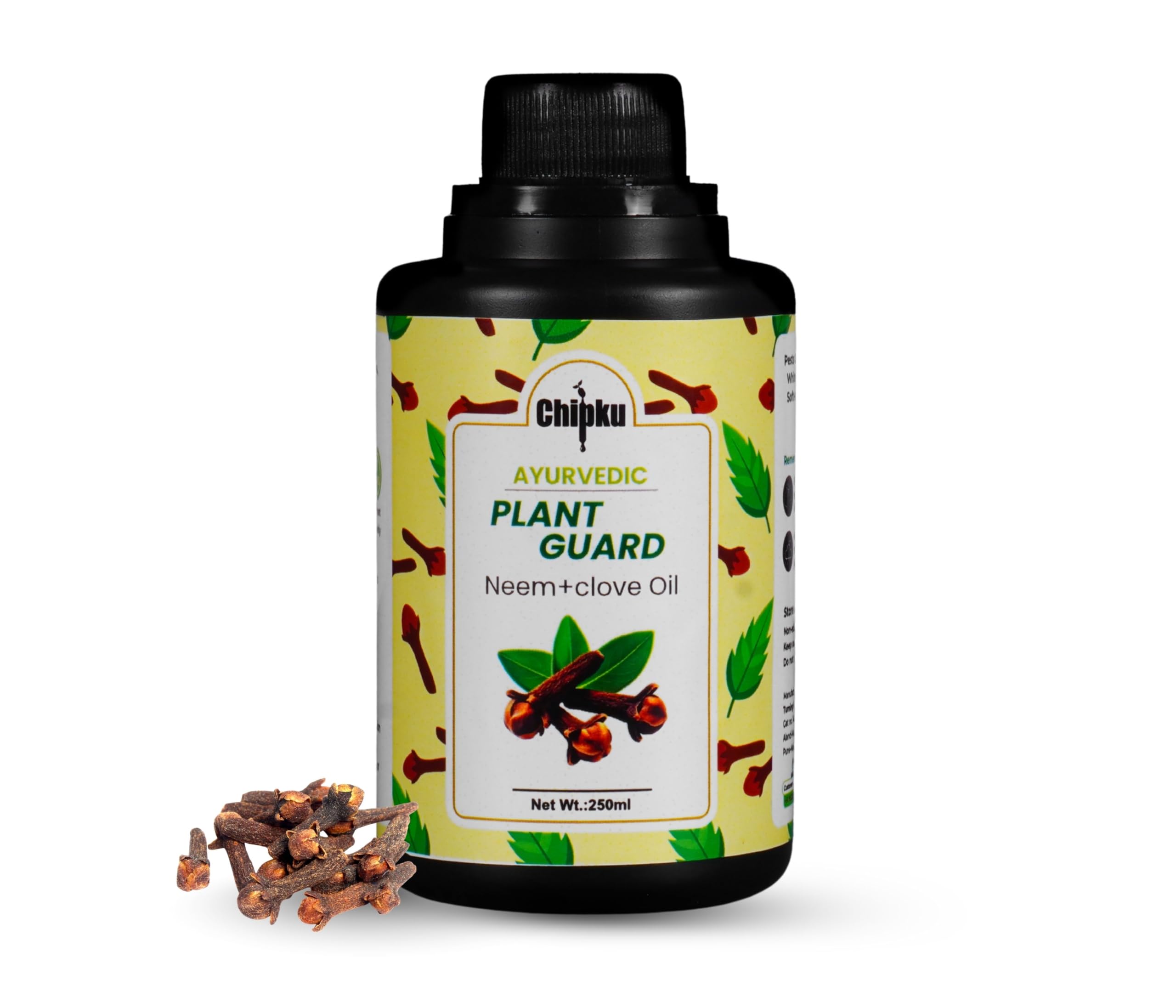 Chipku Ayurvedic Plant Guard 250ml Neem Oil + Clove Oil Spray Formulation| 100% Organic Plant Protector | Powerful Pest Control for Indoor & Outdoor Use For Making 50 Neem Spray Bottles-image-29