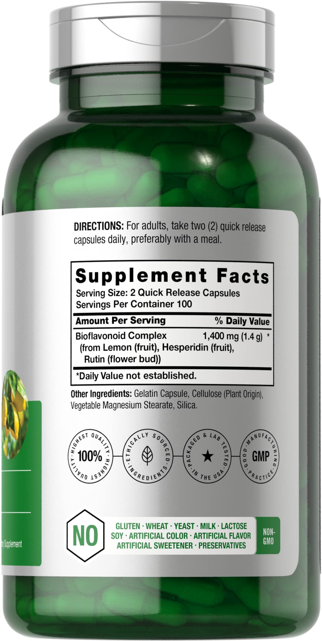 Horbäach Lemon Bioflavonoids Supplement | 1400 mg | 200 Capsules — Amazon image 2