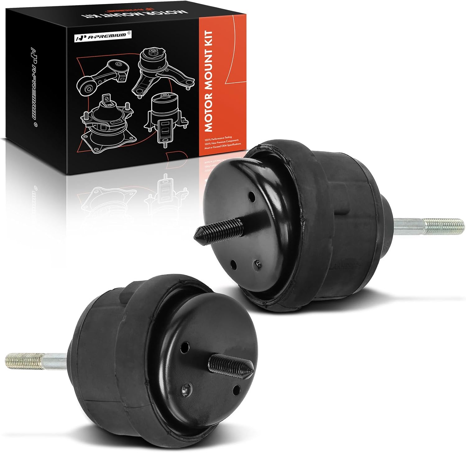 A-Premium 2PCS Front and Rear Engine Motor Mount Kit Compatible with Chrysler Pacifica 2007-2008, Replace# 4809956AF, 4809956AG