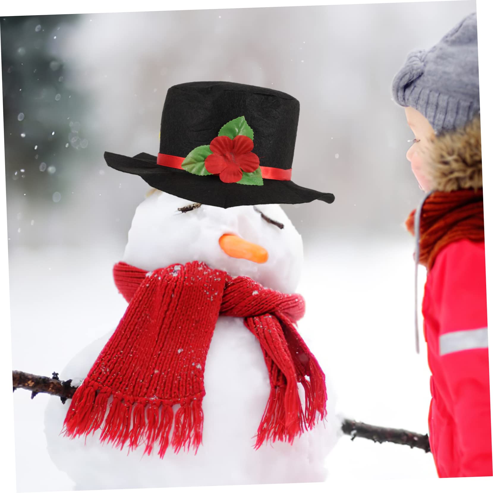 TOPBATHY 3 Sätze Schneemann verkleiden Sich Snowman Decoration Weihnachtsdekoration für draußen weihnachtsschneemann Nase selber Machen Schneemann-Karottennasen Schneemann-Ankleidestütze