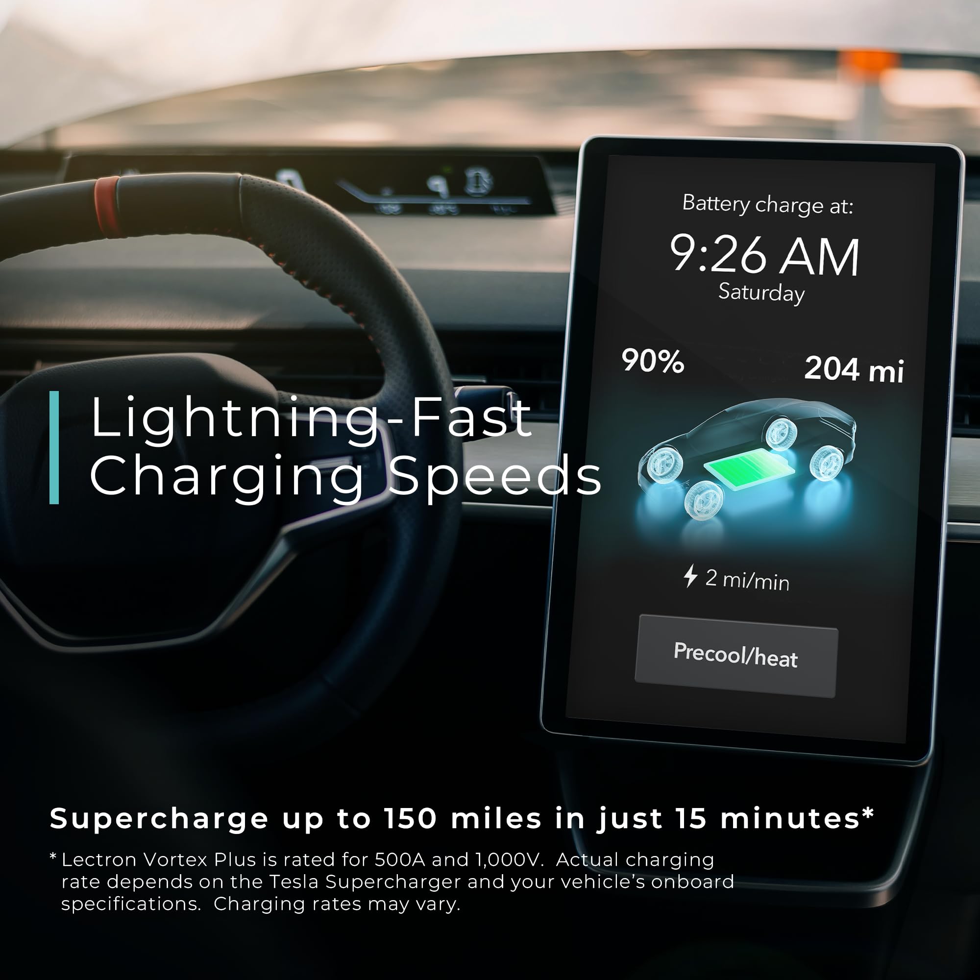Lectron NACS to CCS Electric Vehicle Adapter with Interlock - 500 Amps / 1000V - Compatible with Tesla Superchargers - CCS1 Fast Charging with Vortex Plus [Check with Your Automaker for Compatibility] — view 8