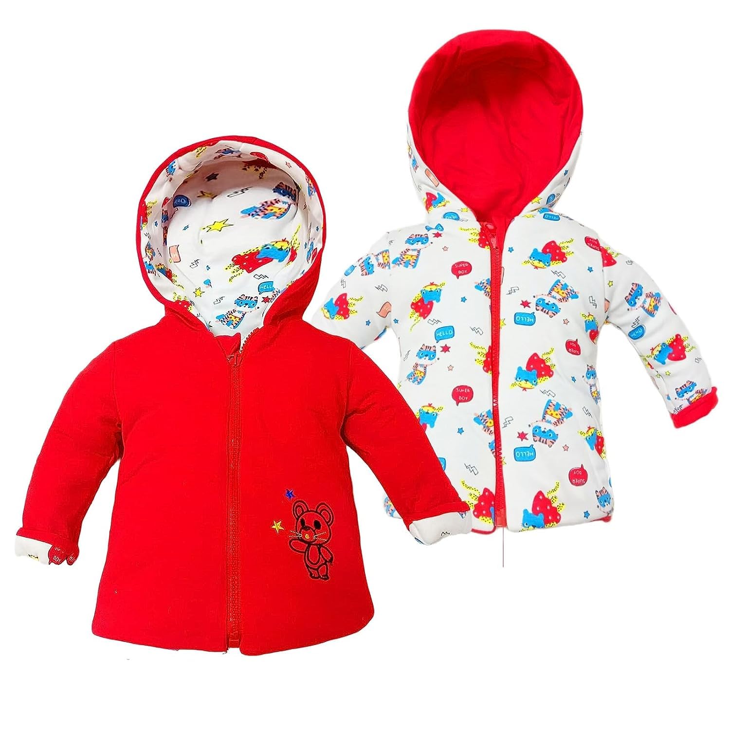 Mini BerryMINIBERRY REVERSIBLE JACKET (6-12 MONTH, RED)