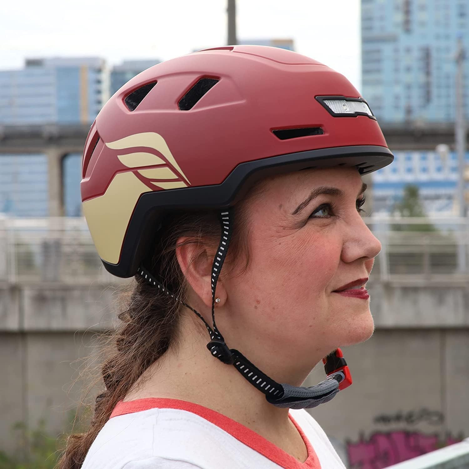 XNITO Casco de bicicleta con luces LED, casco de bicicleta urbano para adultos, hombres y mujeres, certificado dual CPSC y NTA-8776, bicicletas eléctricas clase 3, scooters, una rueda, para viajes,