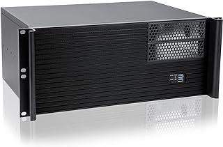 RackChoice 4U Short Depth Mini-ITX/M-ATX Server Chassis 2x5.25+2x3.5+2x2.5 Bays Support Standard PS2 ATX PSU