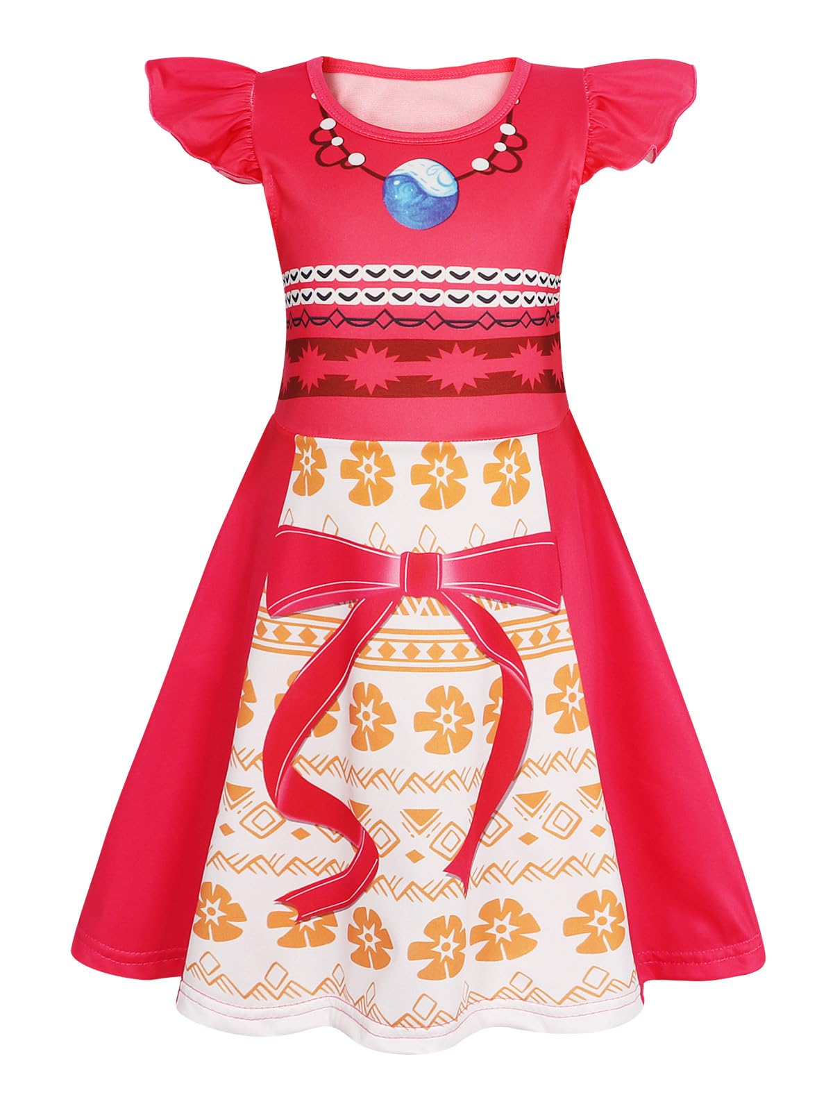 Berich Princess Costume Princess Dressing up Costumes Princess Fancy Dress Princess Halloween Role Play Dress Outfit World Book Day Costumes for Girls Princess Princess Dress up 9-10 Years(Red,150)