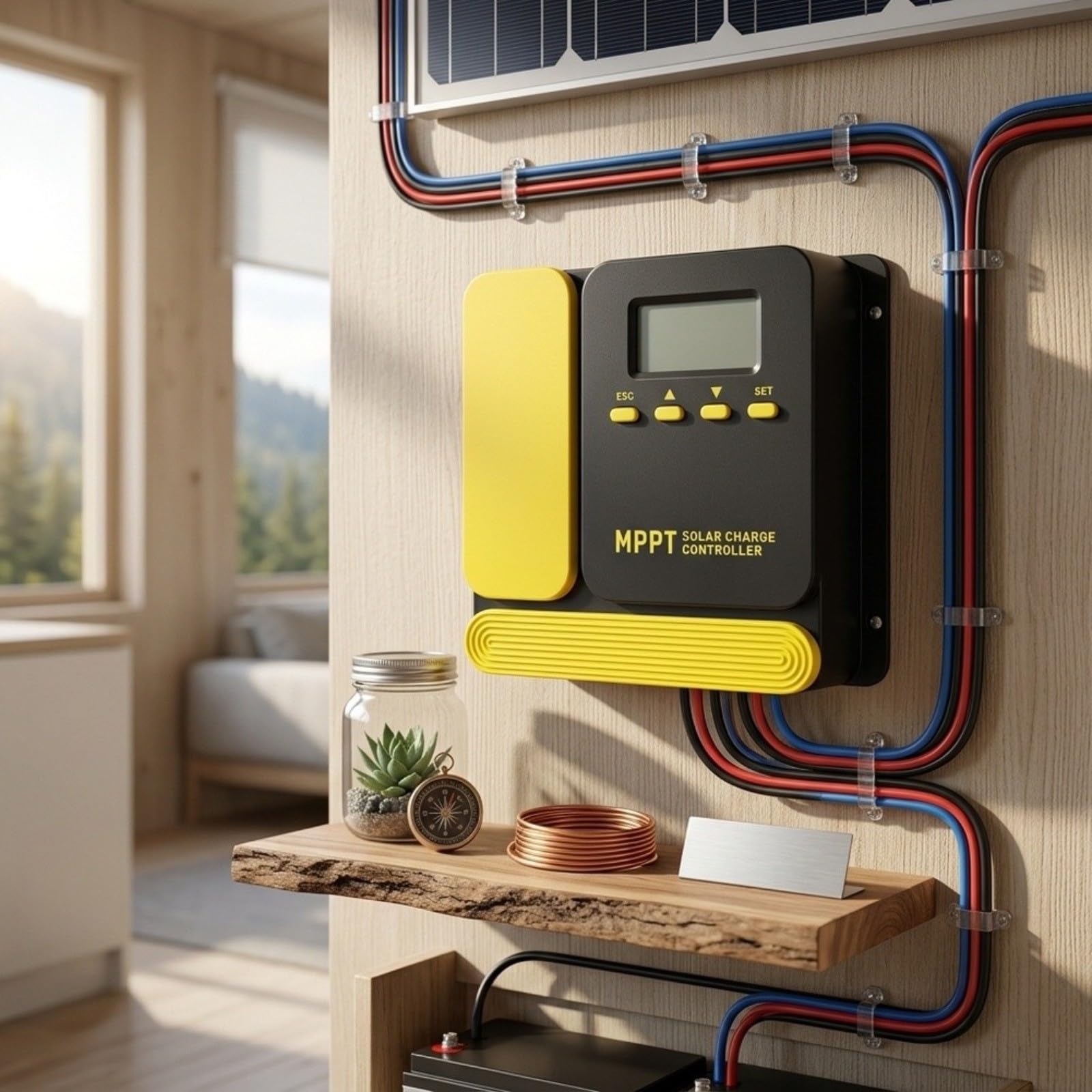 Regolatore di carica solare MPPT 10A-20A per sistemi 12V/24V con display LCD